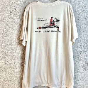 Royal Lipizzaner Stallions Vintage T-Shirt XL Oneita Single Stitch Equestrianisn